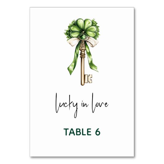 St. Patrick’s Day Bridal Shower テーブルナンバー (正面)