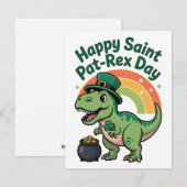 St Patrick’s Day Card Cute Dino シーズンカード (正面/裏面)