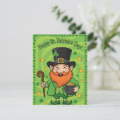 St Patrick’s Day Card Cute Leprechaun シーズンカード (スタンド正面)