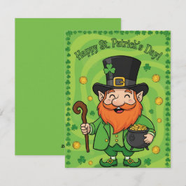 St Patrick’s Day Card Cute Leprechaun シーズンカード