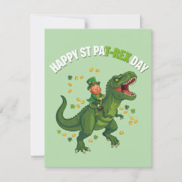 St Patrick’s Day Card for Boys Dinosaur シーズンカード