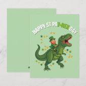 St Patrick’s Day Card for Boys Dinosaur シーズンカード (正面/裏面)