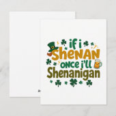 St Patrick’s Day Card Funny Shenanigans シーズンカード (正面/裏面)
