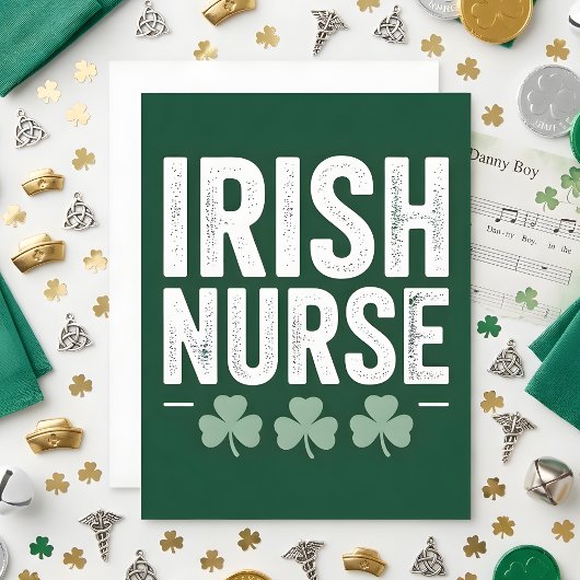 St Patrick’s Day Card Irish Nurse シーズンカード