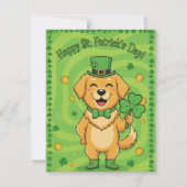 St Patrick’s Day Card Lucky Irish Dog シーズンカード (正面)