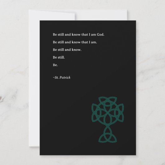 St. Patrick’s Day Celtic Cross | St. Patrick Quote シーズンカード (正面)