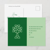 St. Patrick’s Day Celtic Cross | St. Patrick Quote シーズンポストカード (正面/裏面)
