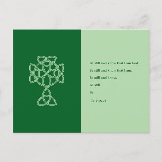 St. Patrick’s Day Celtic Cross | St. Patrick Quote シーズンポストカード (正面)