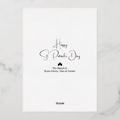 St. Patrick’s Day Celtic Cross | St. Patrick Quote 箔シーズンカード (裏面)