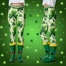 St. Patrick’s Day Clover Chaos Leggings レギンス