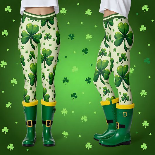 St. Patrick’s Day Clover Chaos Leggings レギンス
