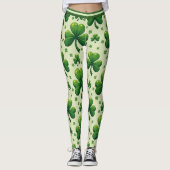 St. Patrick’s Day Clover Chaos Leggings レギンス (正面)