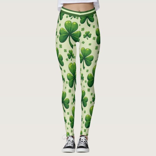 St. Patrick’s Day Clover Chaos Leggings レギンス (正面)