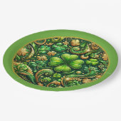 St. Patrick’s Day Clover Design  ペーパープレート (アングル)