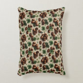 St. Patrick’s Day Coffee & Shamrock Pattern アクセントクッション (正面(垂直))