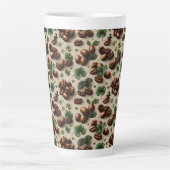 St. Patrick’s Day Coffee & Shamrock Pattern カフェラテマグ (正面)