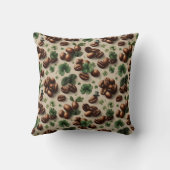 St. Patrick’s Day Coffee & Shamrock Pattern クッション (裏面)