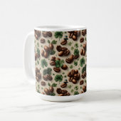 St. Patrick’s Day Coffee & Shamrock Pattern コーヒーマグカップ (正面左)
