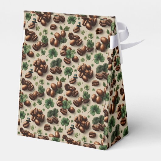 St. Patrick’s Day Coffee & Shamrock Pattern フェイバーボックス (裏面サイド)