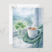 St. Patrick’s Day Cozy Tea Postcard シーズンポストカード (正面/裏面)