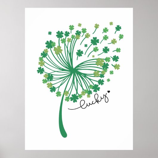 St.Patrick’s Day Dandelion Lucky ポスター (正面)