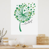 St.Patrick’s Day Dandelion Lucky ポスター (キッチン)
