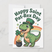 St Patrick’s Day Dinosaur Kids Card シーズンカード (正面)
