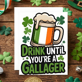 St Patrick’s Day Drinking Humor Card シーズンカード