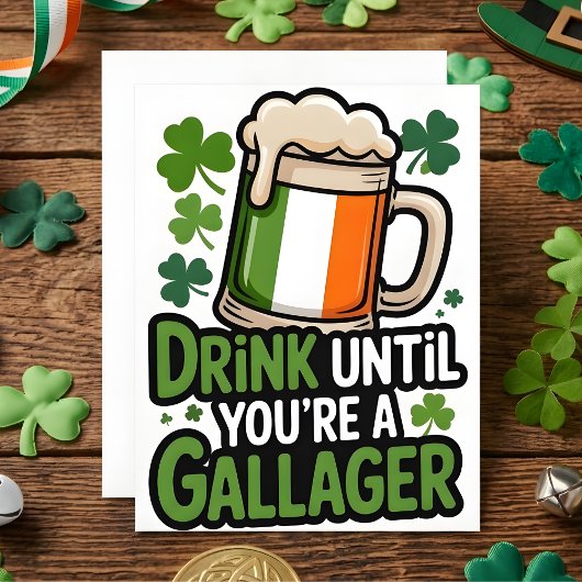St Patrick’s Day Drinking Humor Card シーズンカード