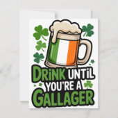 St Patrick’s Day Drinking Humor Card シーズンカード (正面)