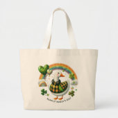 St. Patrick’s Day Duck Tote Bag ラージトートバッグ (正面)