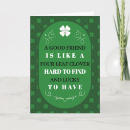 St. Patrick’s Day Four Leaf Clover Friendship シーズンカード