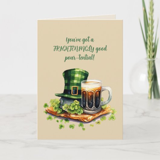 St. Patrick’s Day Funny Beer Card カード (正面)