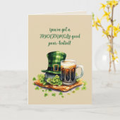 St. Patrick’s Day Funny Beer Card カード (黄色い花)