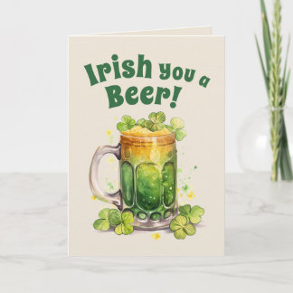 St. Patrick’s Day Funny Beer Mug Card– Irish Luck カード