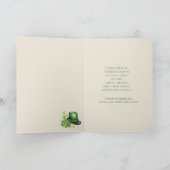 St. Patrick’s Day Funny Beer Mug Card– Irish Luck カード (内部)