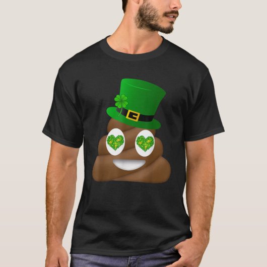 St Patrick s Day Funny Poop Cute Saint Poo Irish P Tシャツ (正面)