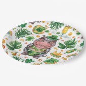 St. Patrick’s Day Glam Hippo Bikini  ペーパープレート (アングル)