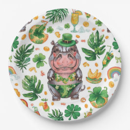 St. Patrick’s Day Glam Hippo Bikini  ペーパープレート