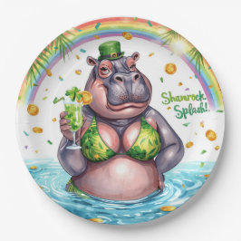 St. Patrick’s Day Glam Hippo Bikini  ペーパープレート