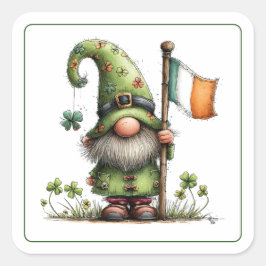 St. Patrick’s Day Gnome スクエアシール