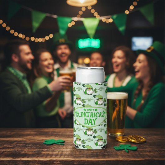St. Patrick’s Day Gnome Beer Can Cooler スリム缶クーラー