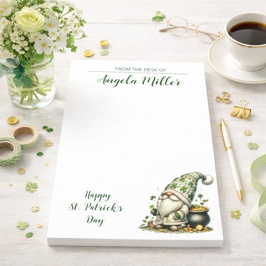 St. Patrick’s Day Gnome Desk Notes ポストイット