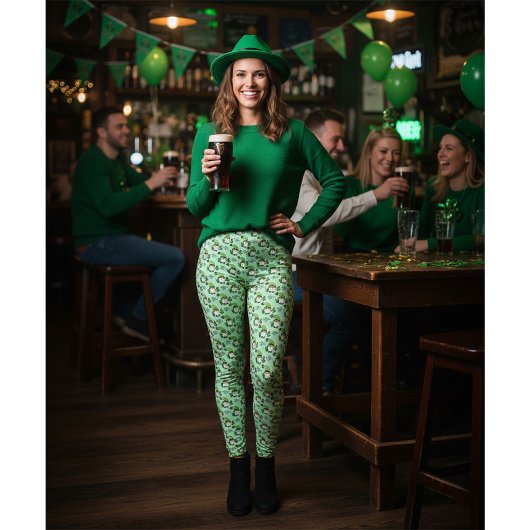 St. Patrick’s Day Gnome Green Leggings レギンス