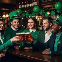 St. Patrick’s Day Gnome Green Round Button 缶バッジ