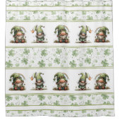 St. Patrick’s Day Gnome Pattern  シャワーカーテン (正面)