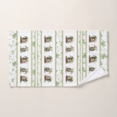 St. Patrick’s Day Gnome Pattern  バスタオルセット (ハンドタオル)