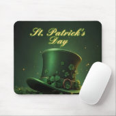 St. Patrick’s Day Hat and Shamrock Design マウスパッド (マウス)