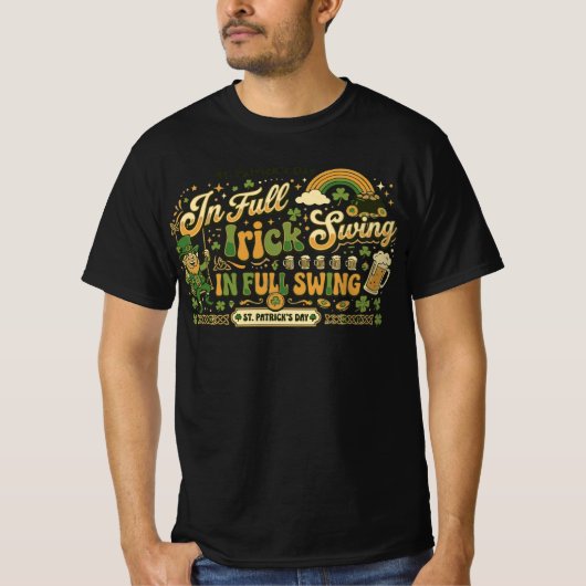 St. Patrick’s Day In Full Irish Swing T-Shirt Desi Tシャツ (正面)