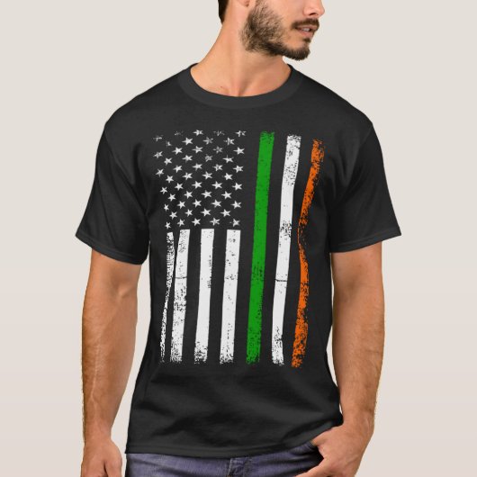 St Patrick s Day Ireland s Irish American Flag Tシャツ (正面)